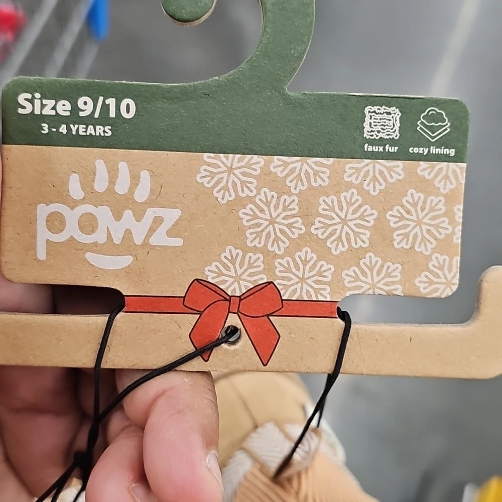 PAWZ Tan Faux Fur Slippers